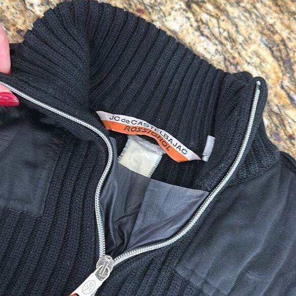 JC de Castelbajac 1/2 Zipper Merino Wool Blend Sweatshirt In Black Size M - Picture 6 of 12